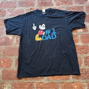 #1 Dad Mickey Mouse Graphic Tee Best Disney Dad Father’s Day T-Shirt XL
